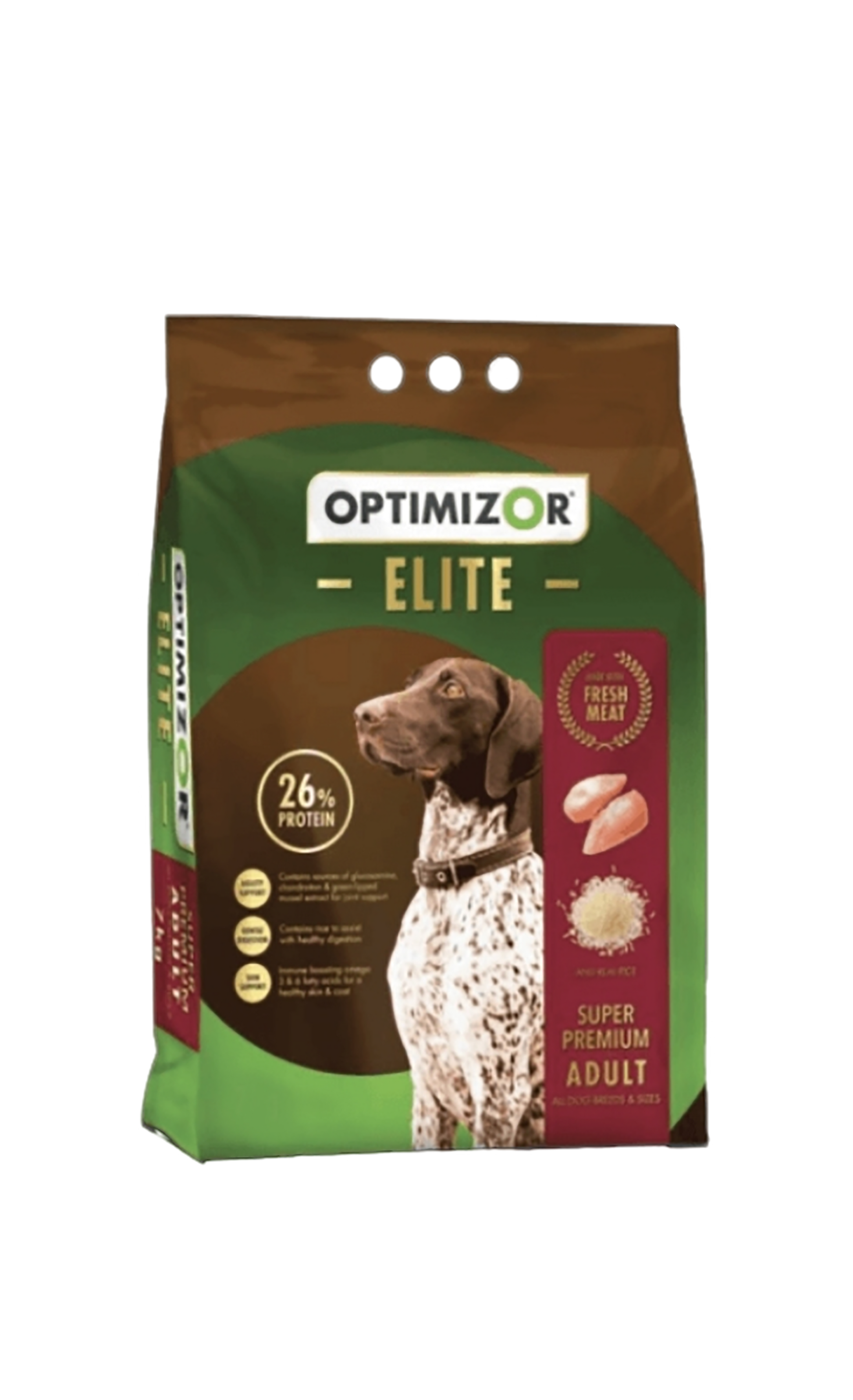Petchoww-Optimizor Elite Adult chicken and Rice (26% Rcp) Inc. Fresh meat