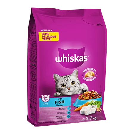 Petchoww-Whiskas Dry Adult Cat Food Fish 2.7kg